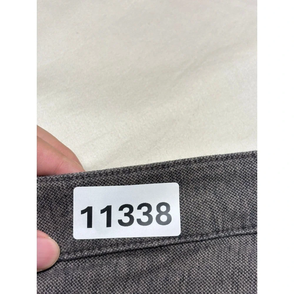 Teleria Zed Cobra 19 Grey Textured Pants Mens 38X29 Made in Italy Straight Leg